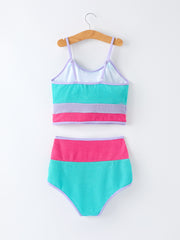 Mommy me "Blue and Red Stripes" Women's Swimsuit