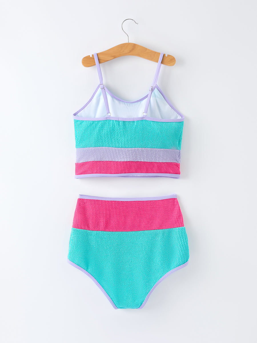 Mommy me "Blue and Red Stripes" Women's Swimsuit