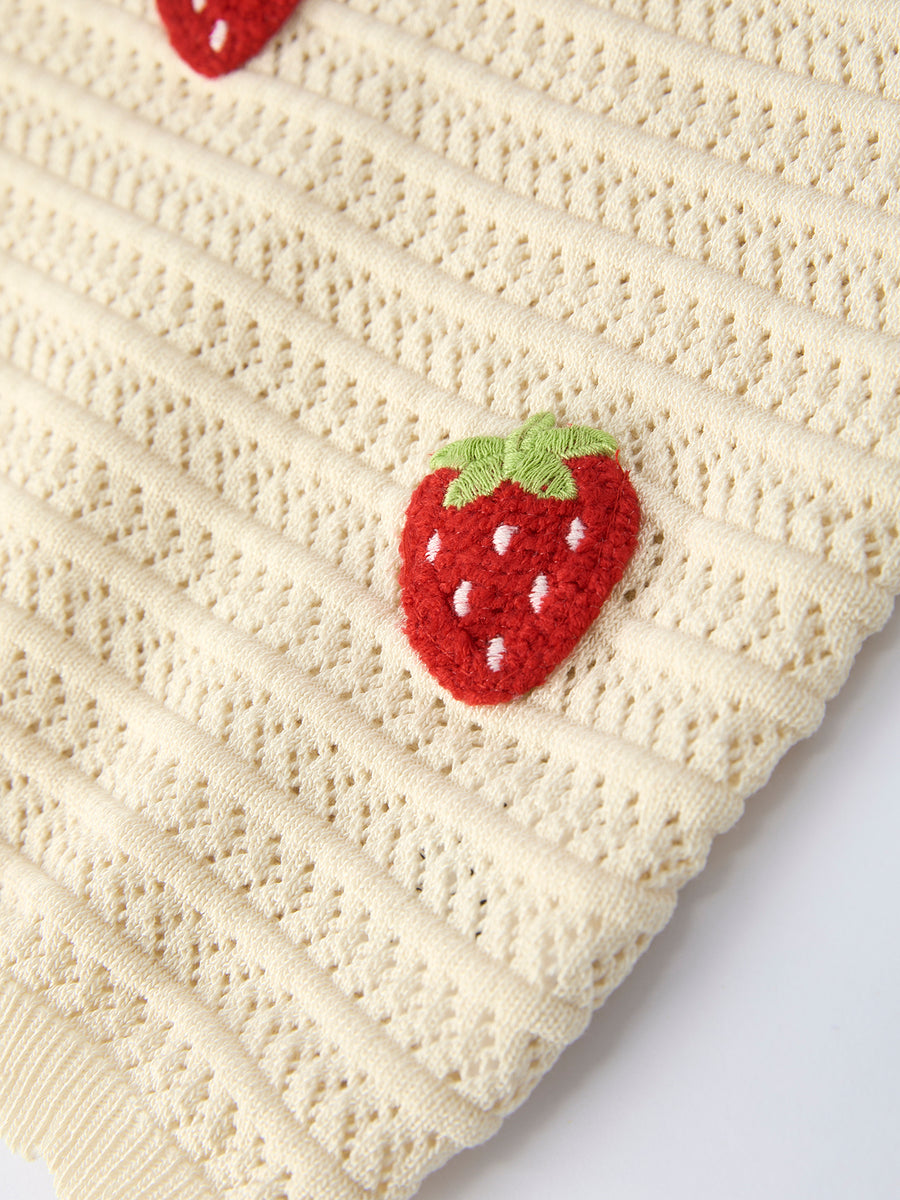 Spring Strawberry Baby Girl Set