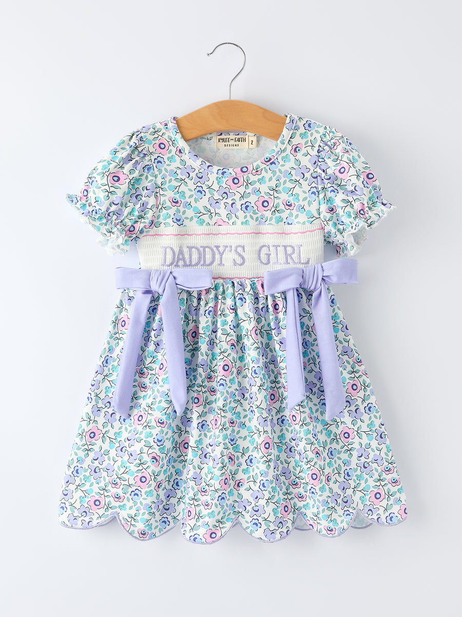 “DADDY'S GIRL” Smocked Girls Dress