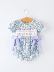 “DADDY'S GIRL” Smocked Baby Girls Romper