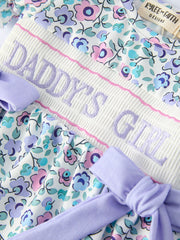 “DADDY'S GIRL” Smocked Baby Girls Romper