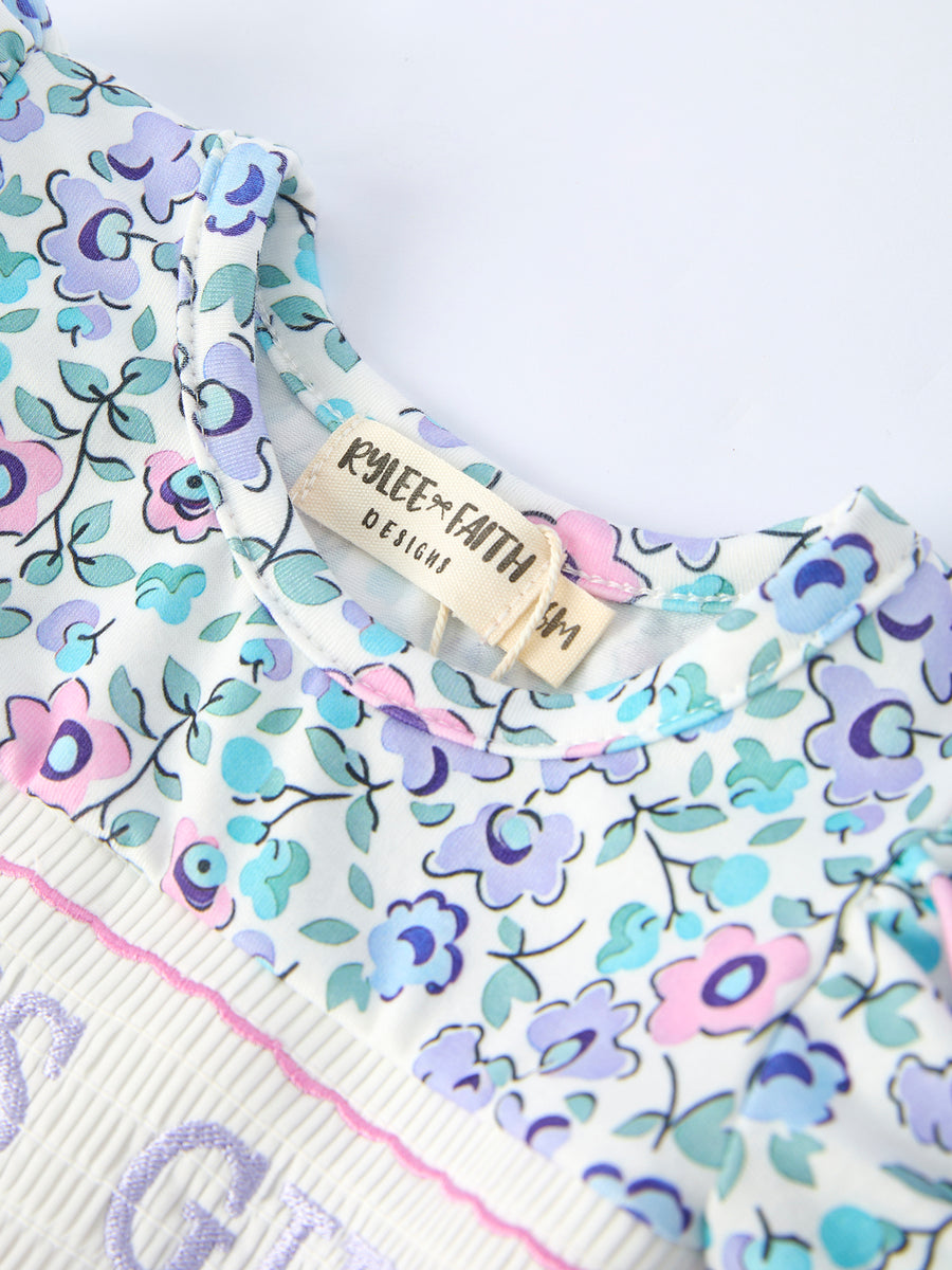 “DADDY'S GIRL” Smocked Baby Girls Romper