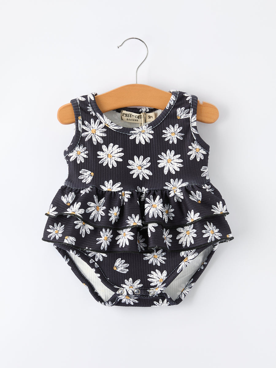 Spring Baby Rompers Baby Girls' Spring Daisy Romper – Rylee Faith Designs