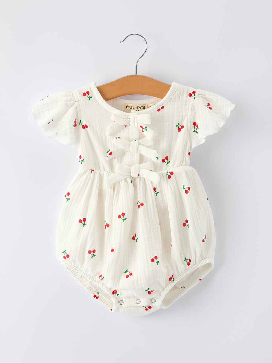 Baby Girls Spring Cherry Romper