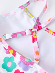 Summer Floral Rainbow Girls Two Piece Swimsuit