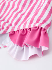Western Girls Two Piece Swimsuit Ruffle