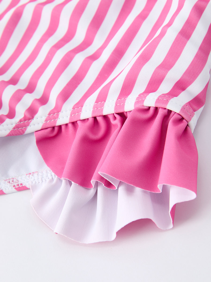 Western Girls Two Piece Swimsuit Ruffle