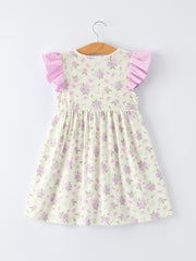 Floral “I ❤ MAMA” SmockedGirls Dress