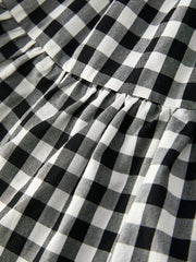 Mommy & Me Plaid Girl Smocked Ruffle Dress