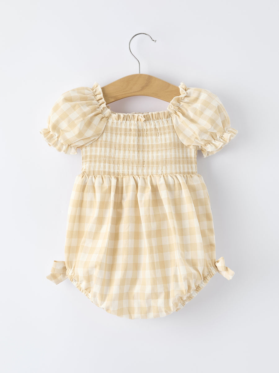 Mommy & Me Plaid Girl Romper