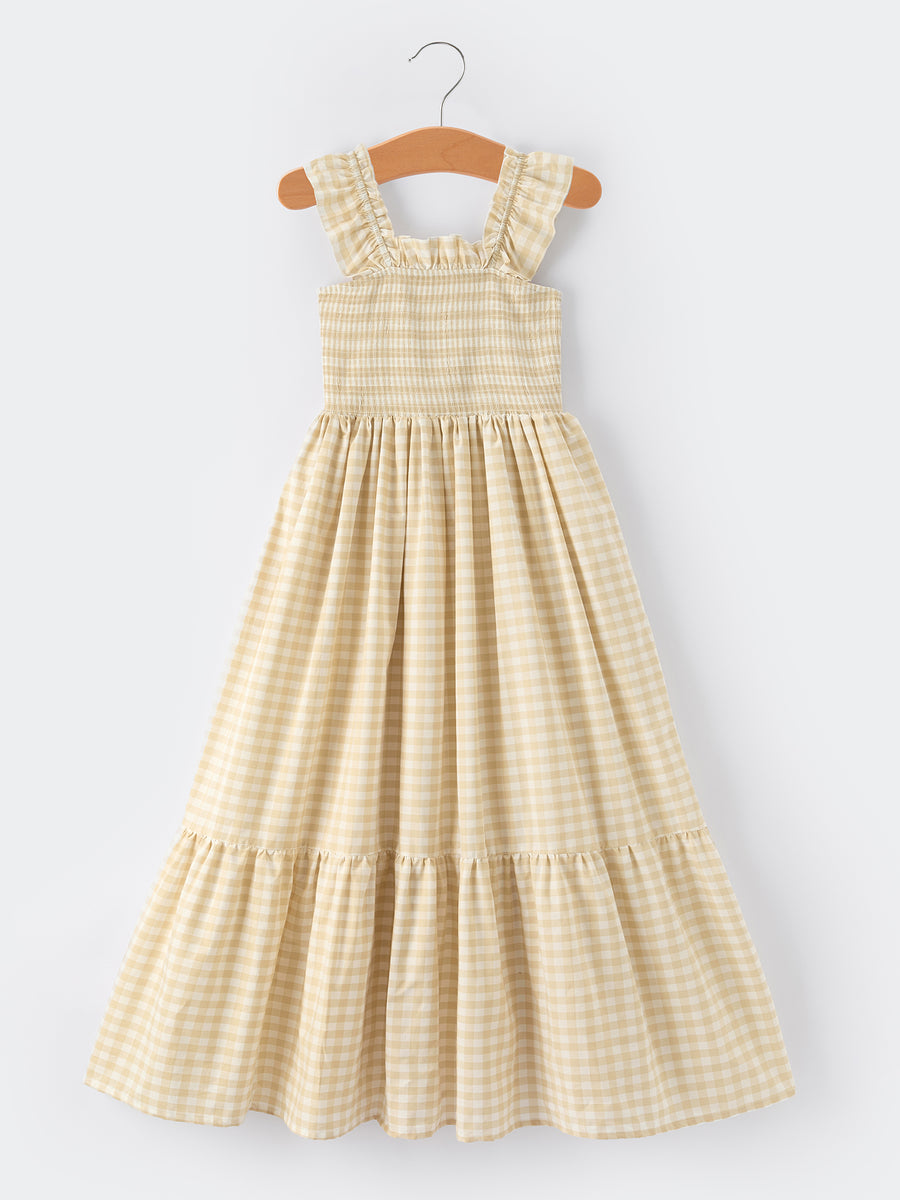 Mommy & Me Adult Plaid Smocked Dress M Mommy & Me Adult Plaid Smocked Dress M