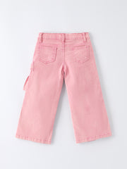 Pink Bow Girls Denim Pants