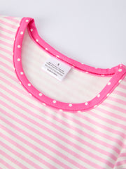 Back To School Girls' Pencil Applique Striped Set