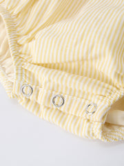 Summer Ocean Embroidered Smocked Baby Girl Romper