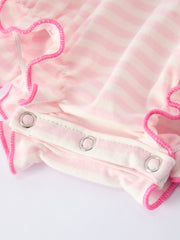 Strawberry Girl Romper Ruffle Peter Pan Collar