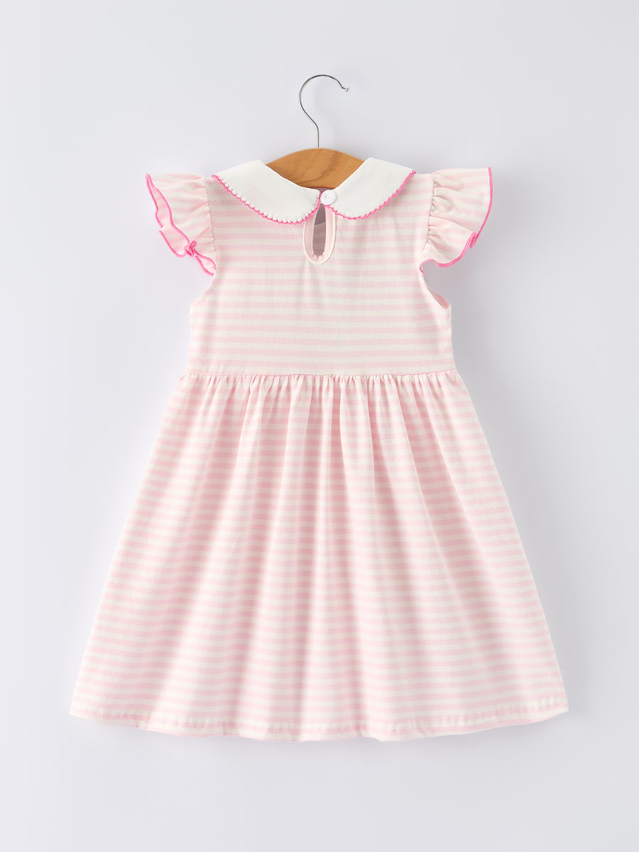 Strawberry Girl Dress Ruffle Peter Pan Collar