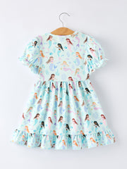 Ocean Animal Girl Ruffle Dress