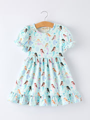 Ocean Animal Girl Ruffle Dress