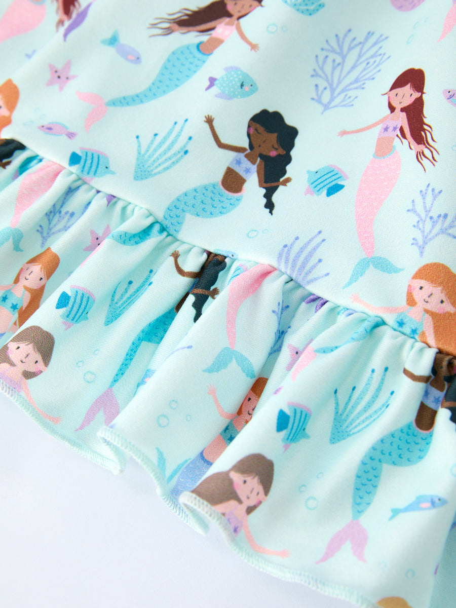 Ocean Animal Girl Ruffle Dress