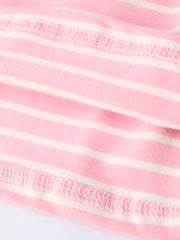 Strawberry Embroidery Pink Stripe Girl Smocked Dress