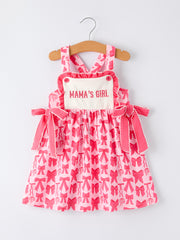 “MAMA'S GIRL”  Bow Ruffle Dress