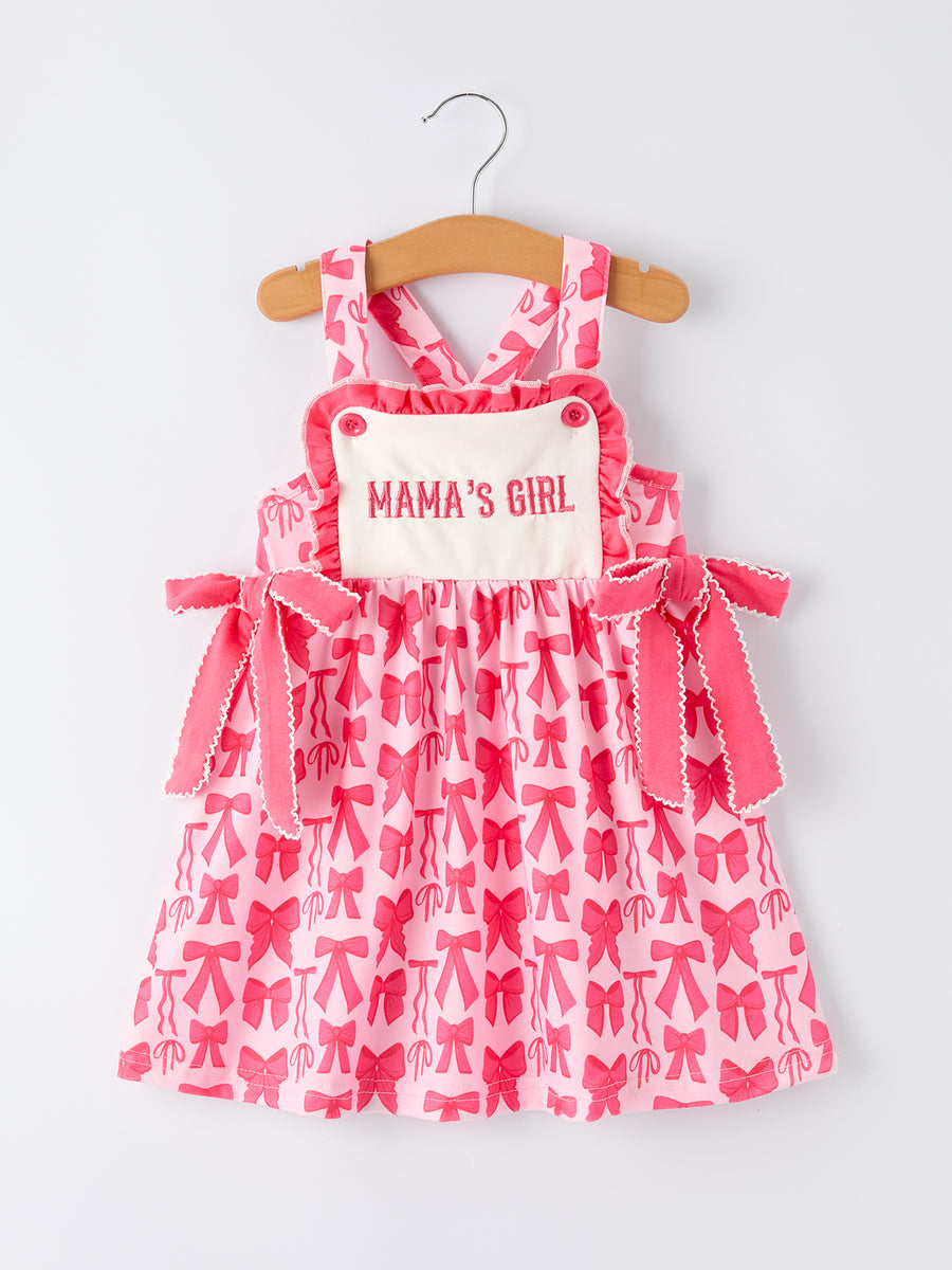 “MAMA'S GIRL”  Bow Ruffle Dress