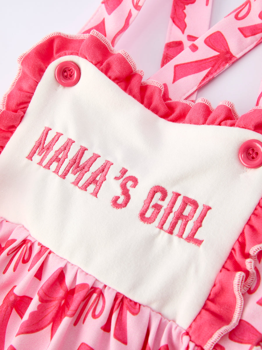 “MAMA'S GIRL”  Bow Ruffle Dress