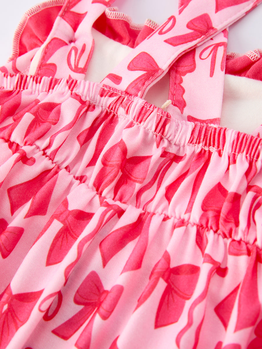 “MAMA'S GIRL”  Bow Ruffle Dress
