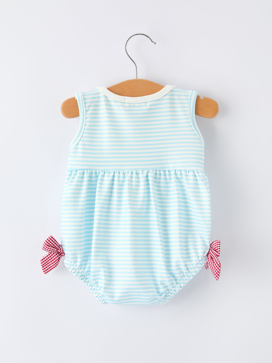 Crab Applique Baby Girl Romper