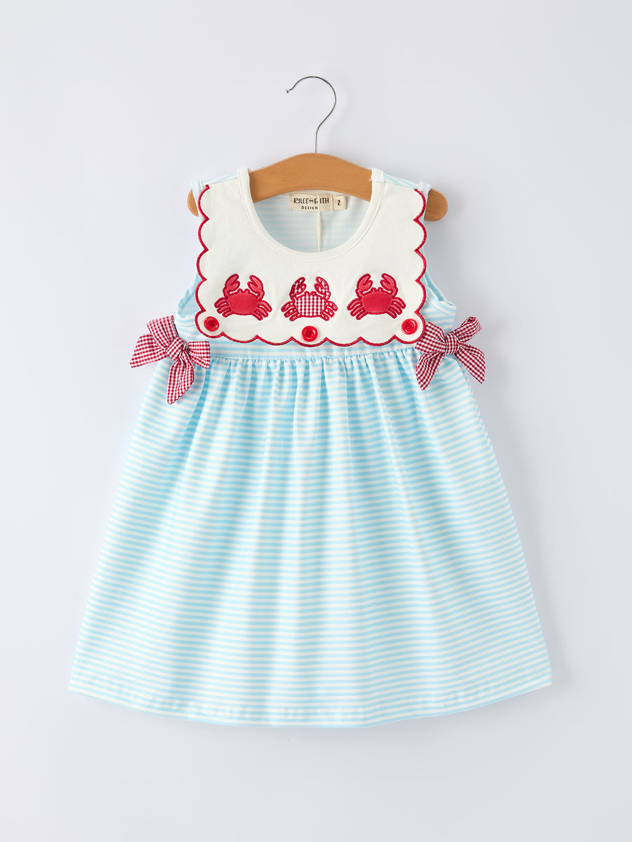 Crab Applique Girl's Dress
