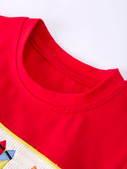 Back to School Crayon Smocked Boys Plaid Shorts Set