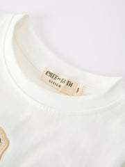 Boys Back To School Dog Plaid Short Set Applique