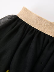 Back To School Crayon Girls Skirt Tulle Applique Skirt