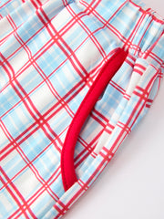 4th of July Flag Boys Set Short Sleeve Top Plaid Shorts