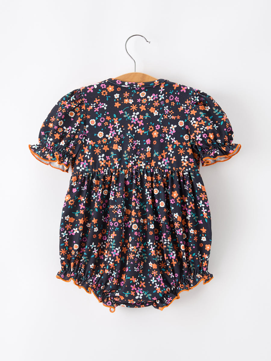 Fall Orange Floral Baby Bubble