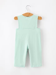 Western Horse Embroidery Boys Jonjon Sleeveless Romper