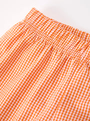 Summer Whale Embroidery Boys Set T Shirt Plaid Shorts Outfit
