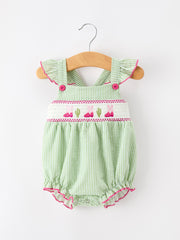 Western Boots Cactus Girls Romper Stripe Ruffle Strap