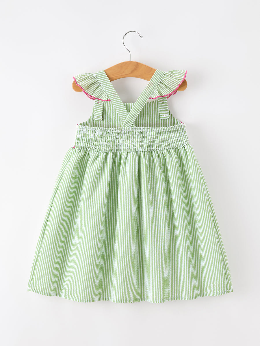 Western Boots Cactus Girls Dress Stripe