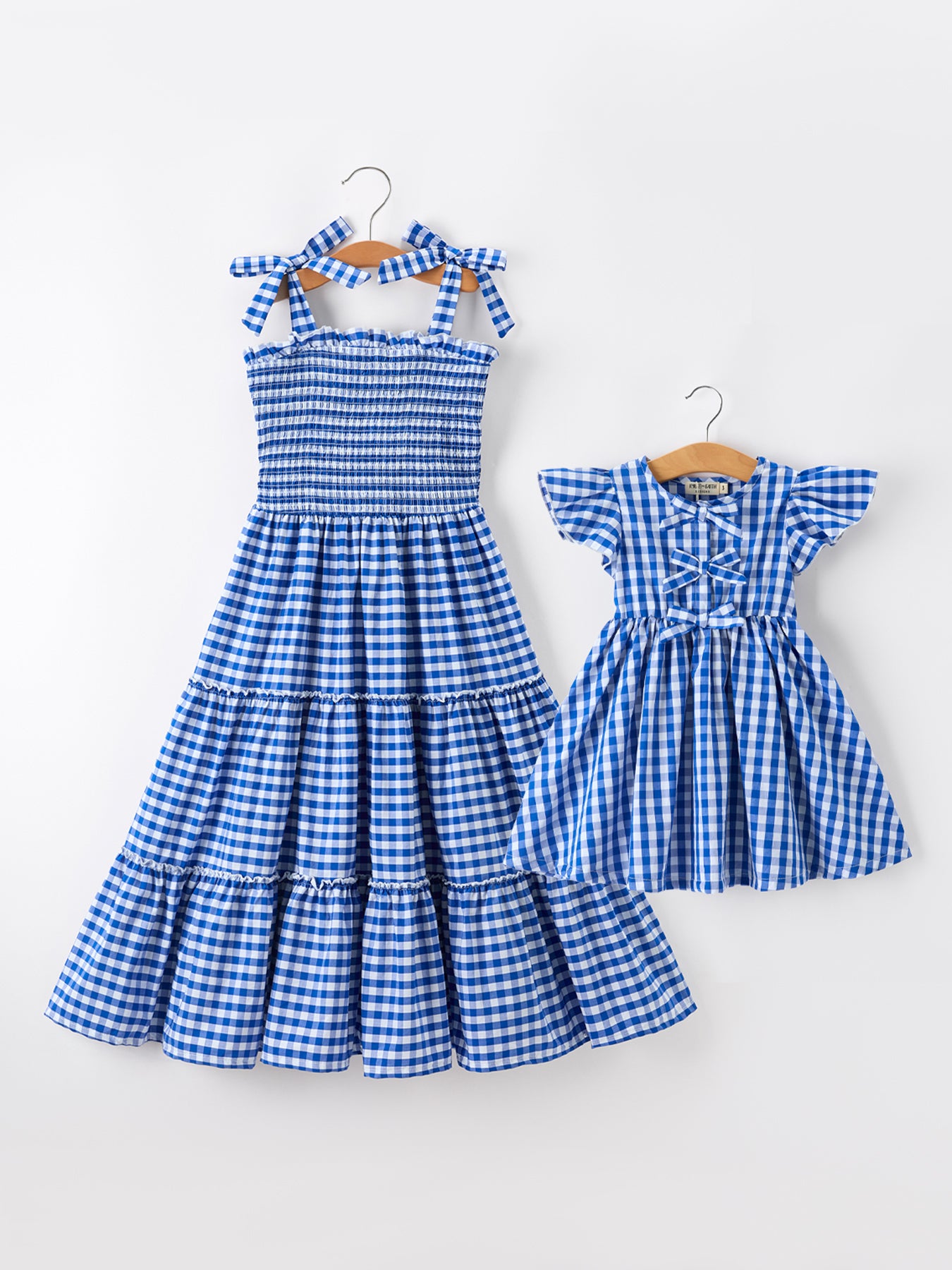 Mommy & Me Plaid Bow Dress 4