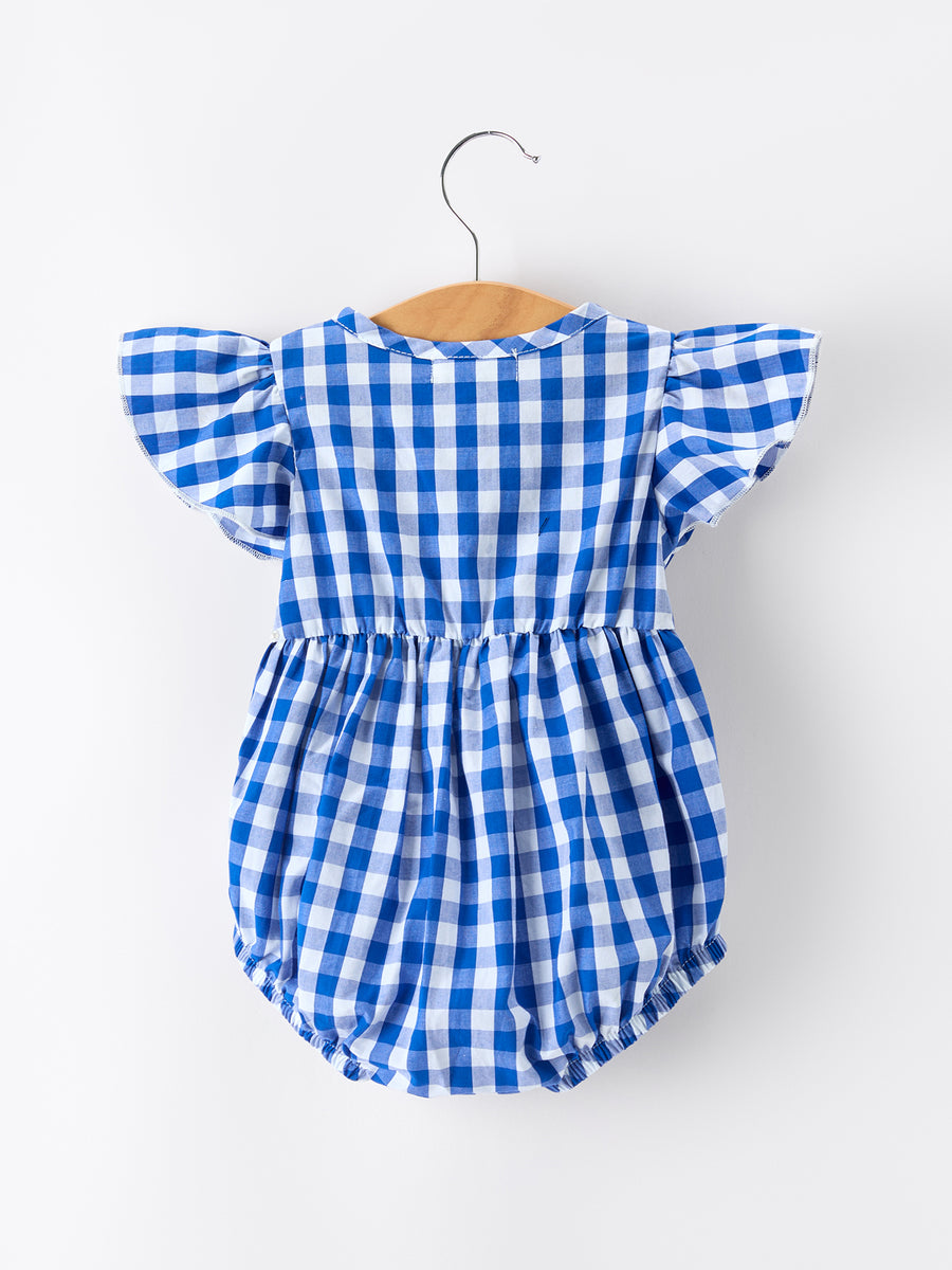 Plaid Bow Baby Romper Mommy Matching