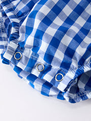 Plaid Bow Baby Romper Mommy Matching