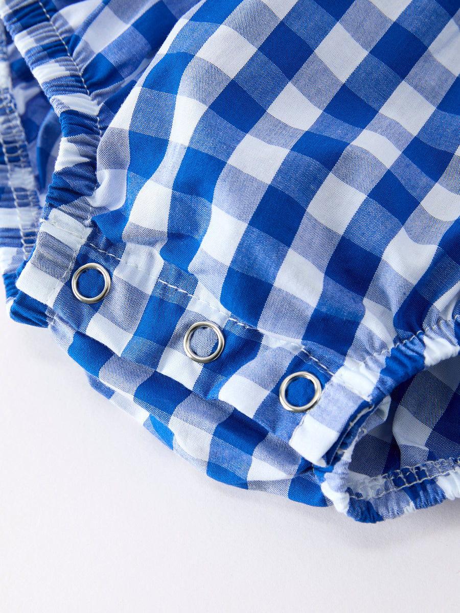 Plaid Bow Baby Romper Mommy Matching