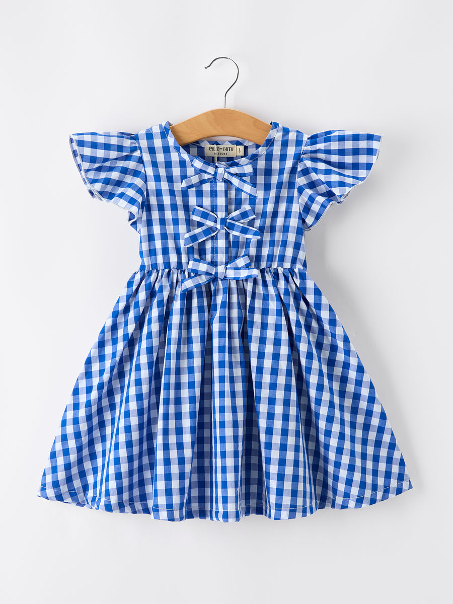 Mommy & Me Plaid Bow Dress