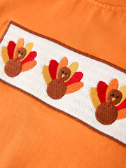 Thanksgiving Turkey Plaid Boys Pants Set