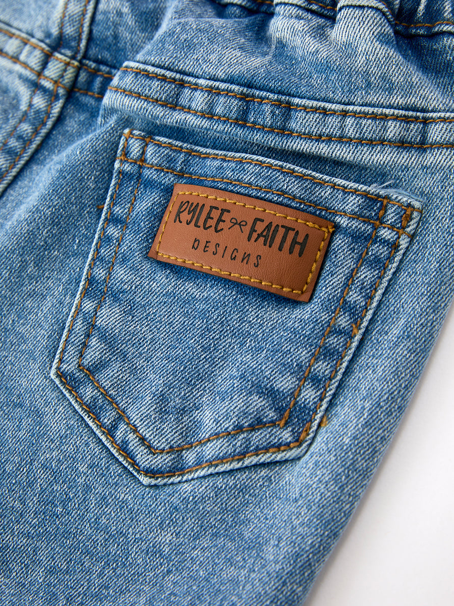 Bow Lace Girls Flare Jeans