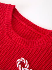 Mom and Me Winter Christmas Red "merry" Pullover Sweater