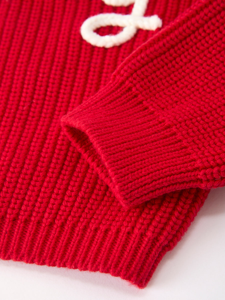 Mom and Me Winter Christmas Red "merry" Pullover Sweater