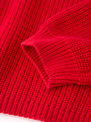 Mom and Me Winter Christmas Red "merry" Pullover Sweater